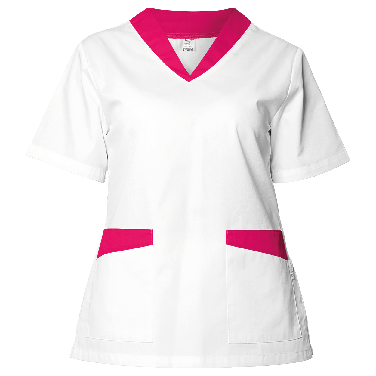Tunică medicală pentru femei FABIANA ALB/ROZ ÎNCHIS