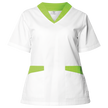 Tunică medicală pentru femei FABIANA ALB/VERDE DESCHIS