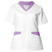 Tunică medicală pentru femei FABIANA ALB/VIOLET