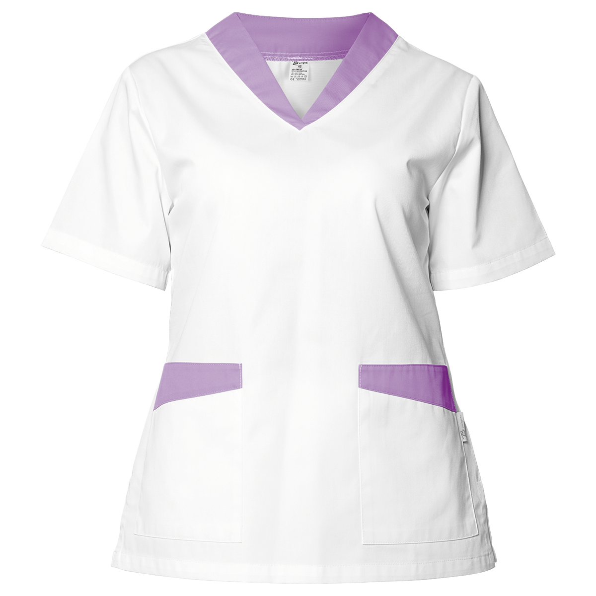 Tunică medicală pentru femei FABIANA ALB/VIOLET