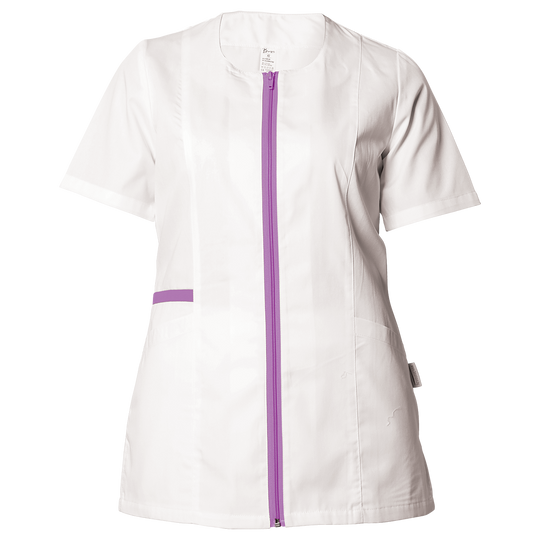 Дамска медицинска туника ZAIRA WHITE/PURPLE