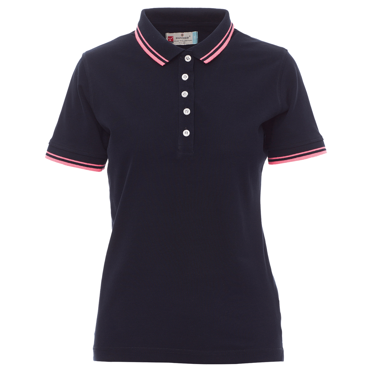 Lady's polo t-shirt PAYPER SKIPPER BLACK