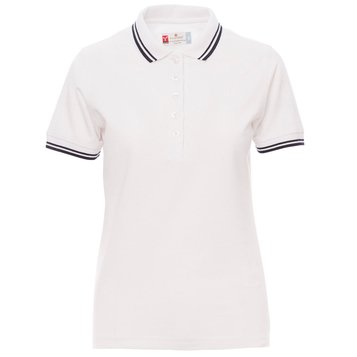Lady's polo t-shirt PAYPER SKIPPER WHITE
