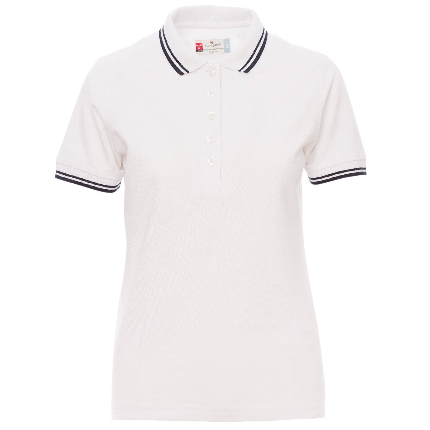Lady's polo t-shirt PAYPER SKIPPER WHITE
