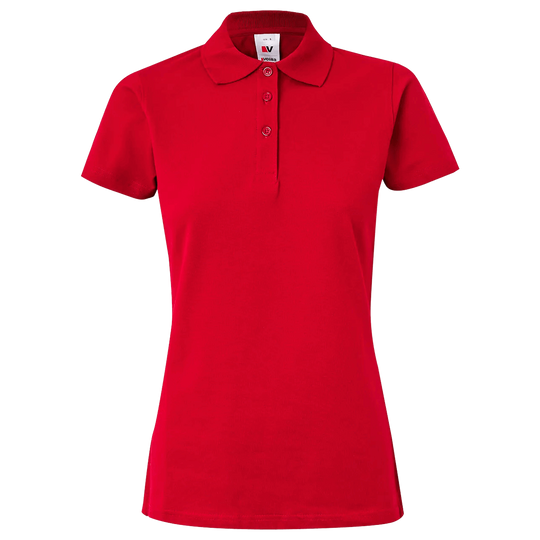 Дамска тениска с яка VELILLA RED - 1