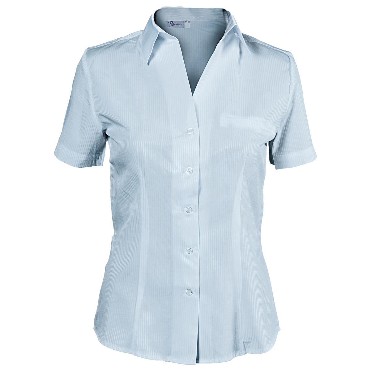 Lady's short sleeve shirt LEA LIGHT BLUE