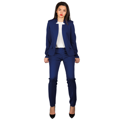 Lady's suit trousers KARINA ROYAL BLUE - 2