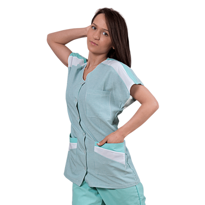 Lady's work tunic ZEBRA RESEDA - 1