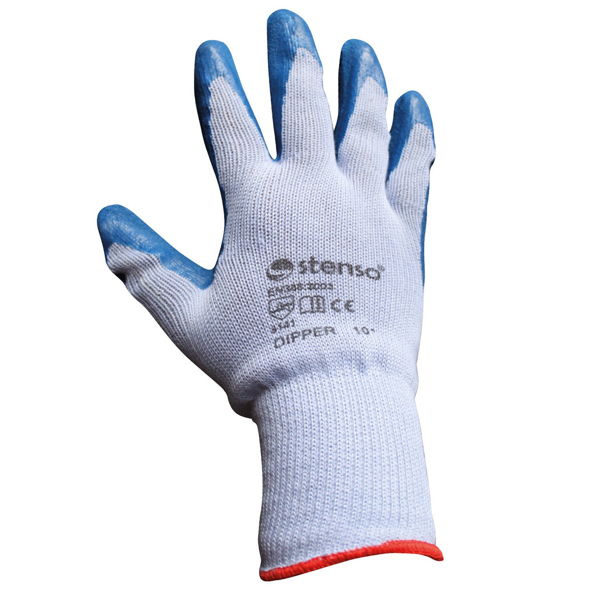 Latex dipped gloves DIPPER BLUE