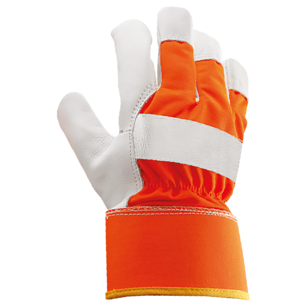 Leather and textile gloves CURLEW HV ORANGE