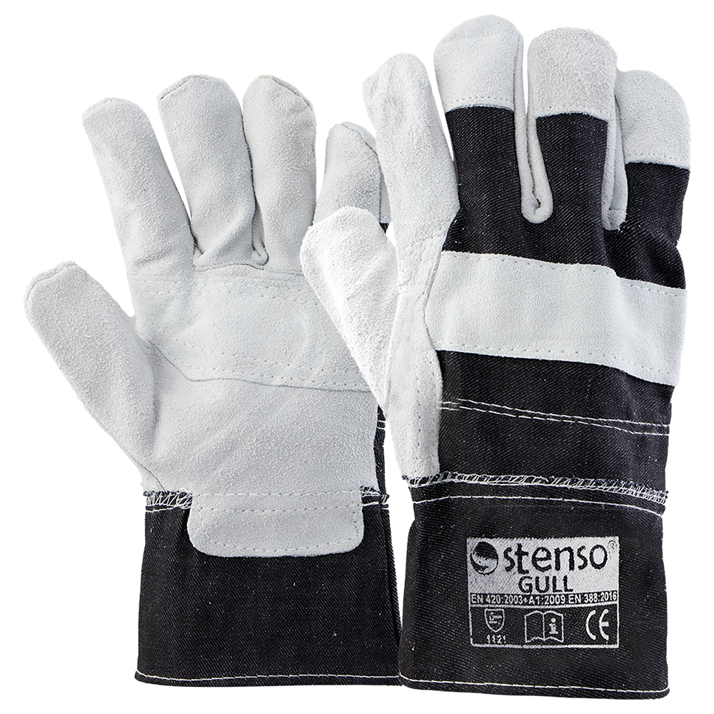 Leather and textile gloves GLENN - 1