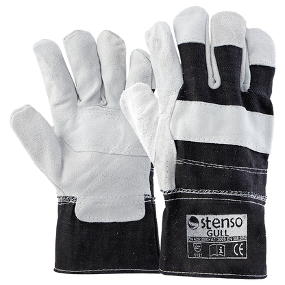 Leather and textile gloves GLENN - 1
