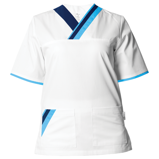 Медицинска туника MARCEL WHITE/BLUE - 1