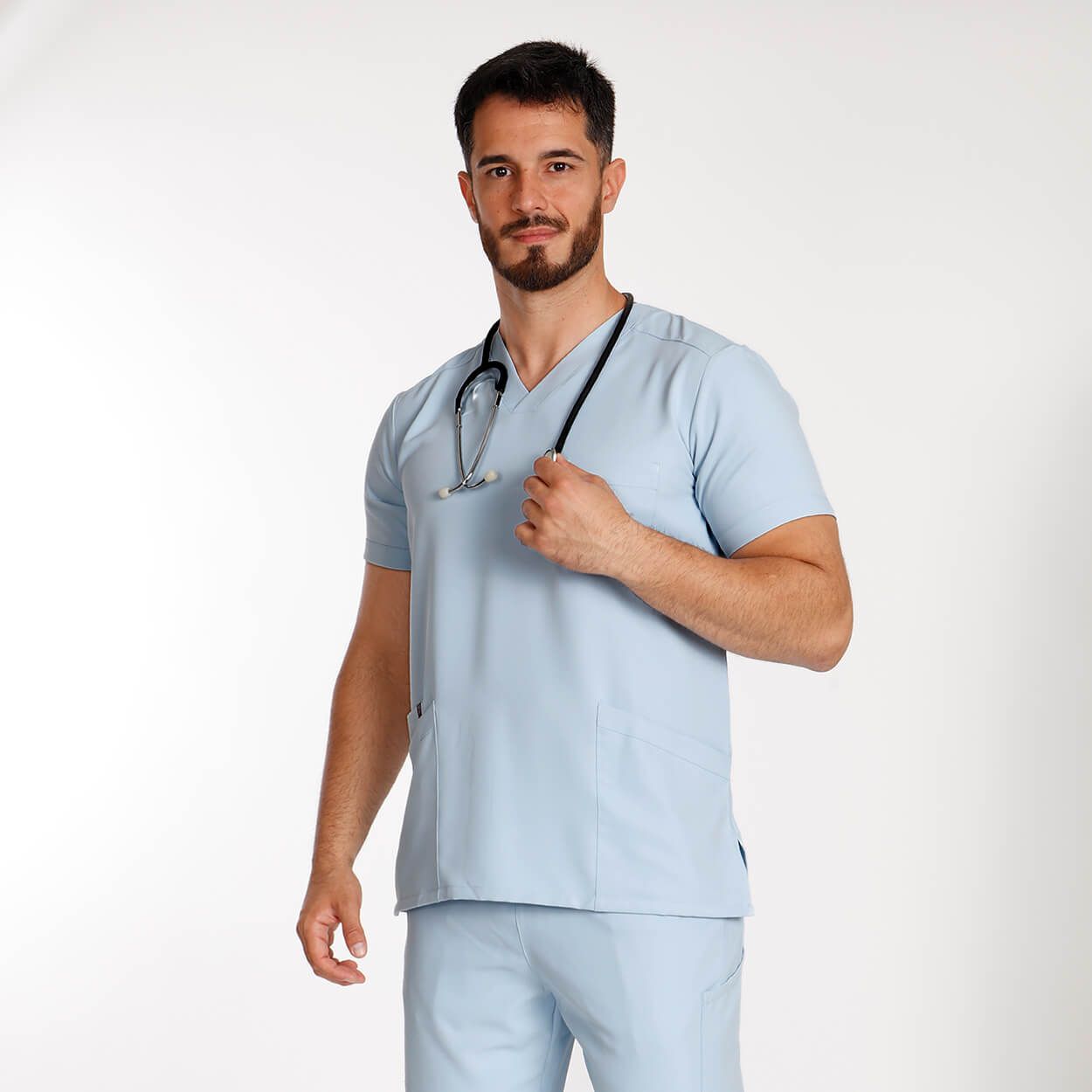 Ιατρική μπλούζα MONI LIGHT BLUE - 2