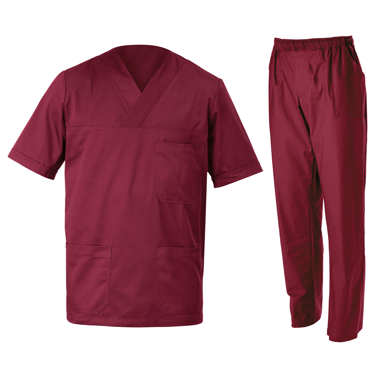 Medical tunic with pants M3 BORDEAUX - 1