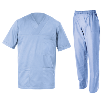 Medical tunic with pants M3 LIGHT BLUE - 1