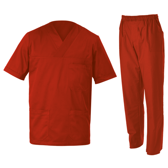 Medical tunic with pants M3 RED - 1