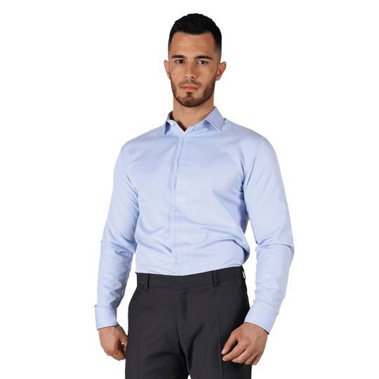 Men's long sleeve shirt MARON LIGHT BLUE - 1