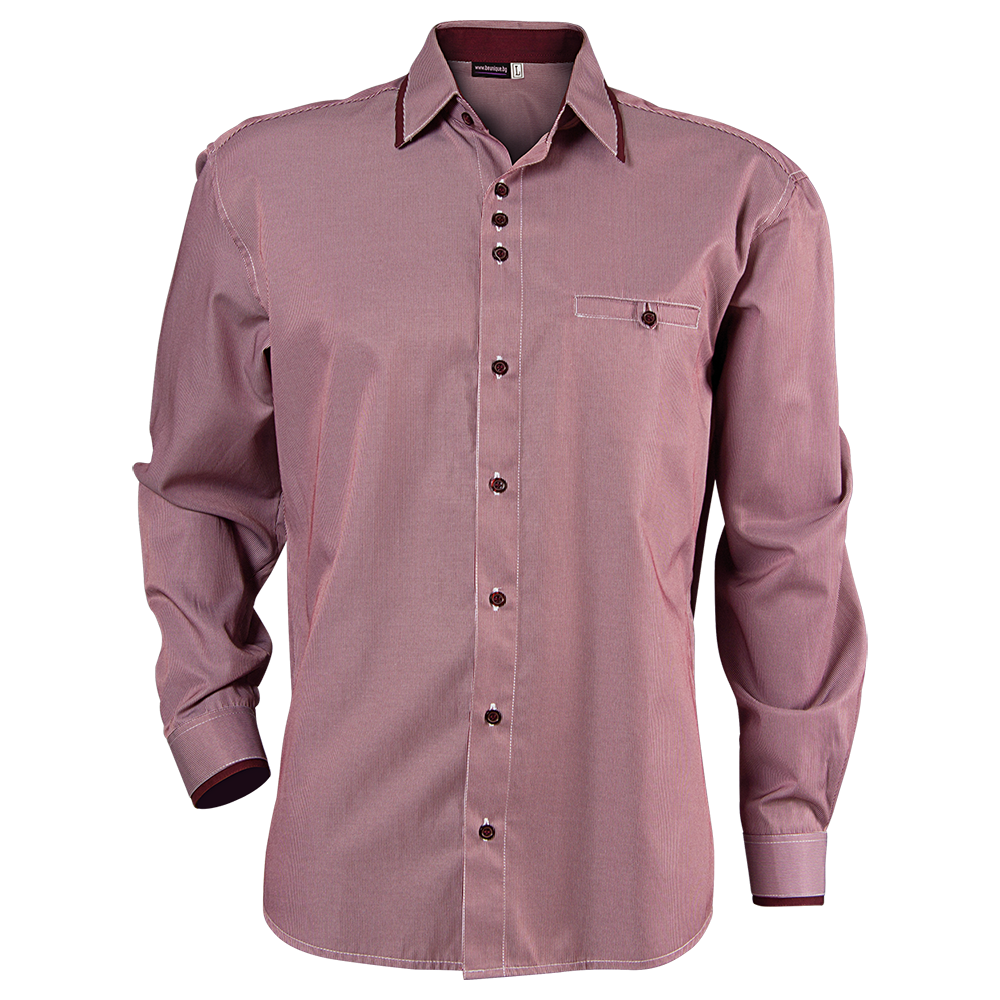 Men's long sleeve shirt MODESTO BORDEAUX