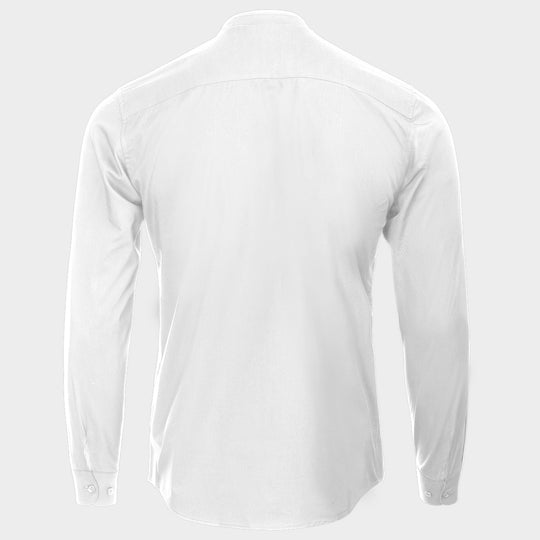 Men's mandarin collar shirt VELILLA WHITE - 2