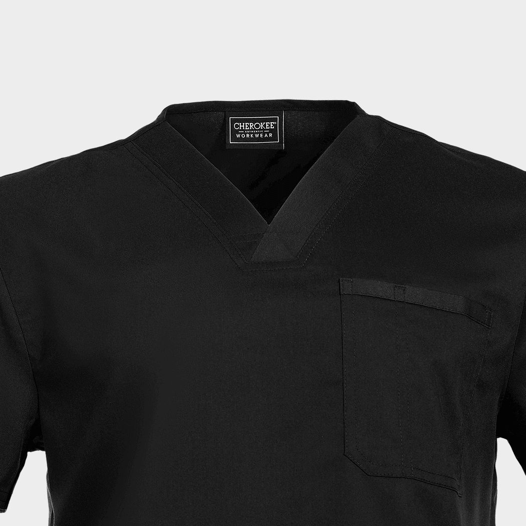 Men's medical tunic CHEROKEE V-NECK BLACK WWE670 - 6