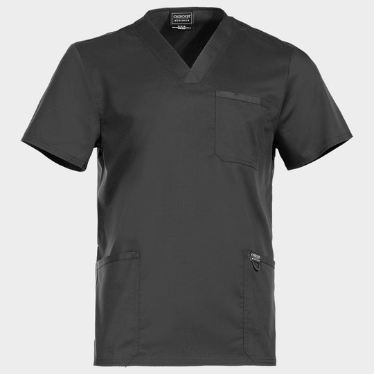 Men's medical tunic CHEROKEE V-NECK GREY WWE670. - 1