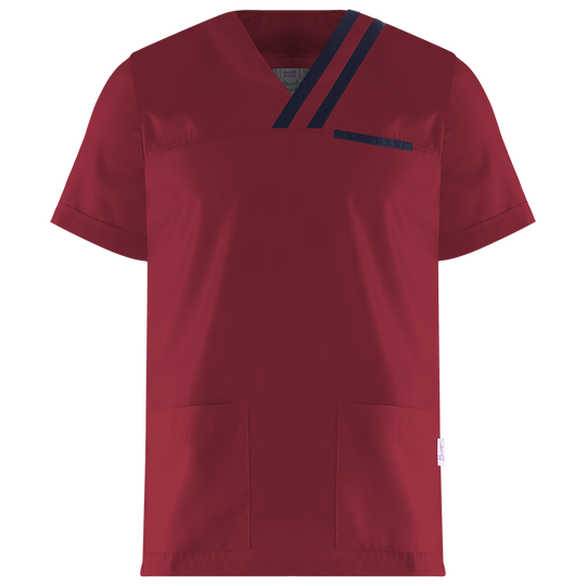 Мъжка медицинска туника OLIVER BORDEAUX/NAVY