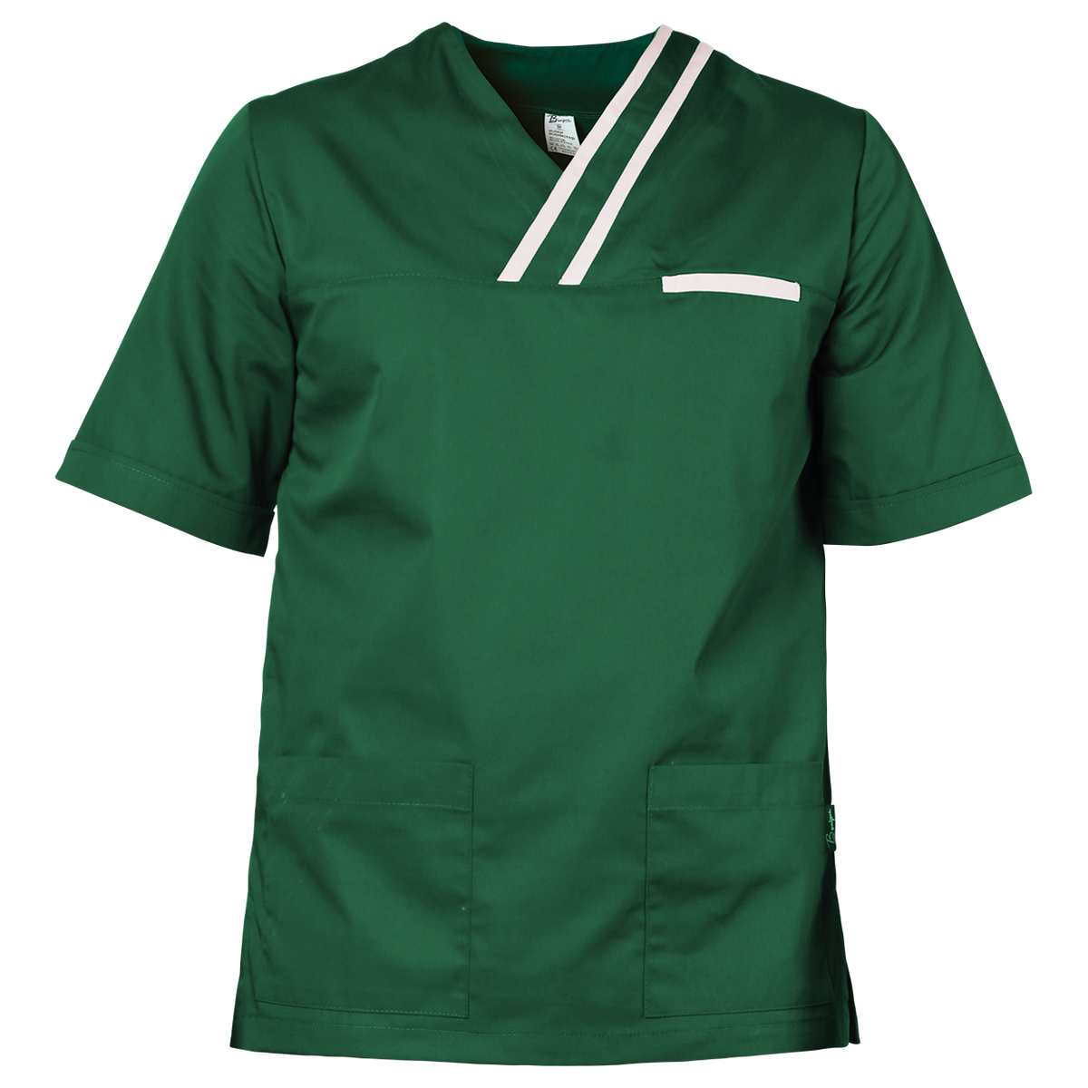 Men's medical tunic OLIVER GREEN/WHITE
