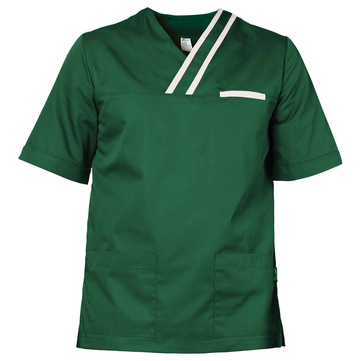 Men's medical tunic OLIVER GREEN/WHITE