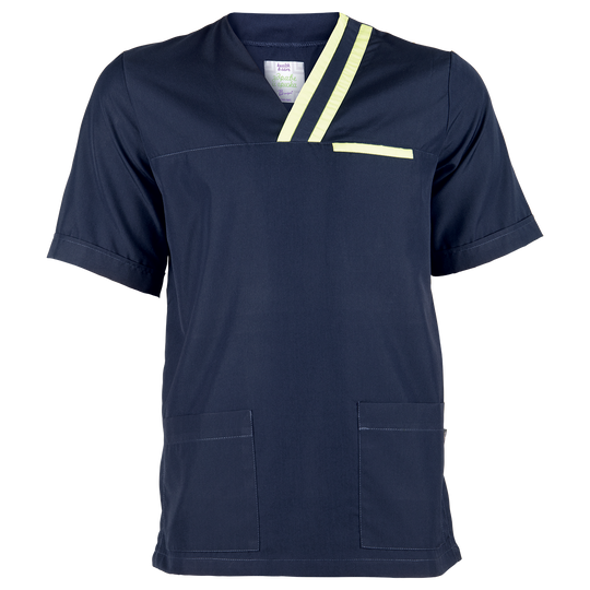 Men's medical tunic OLIVER NAVY/LIGHT GREEN - 1