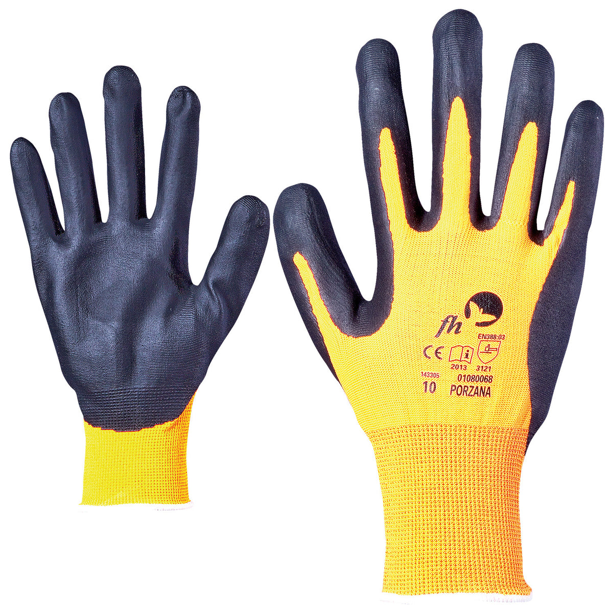 Nitrile dipped gloves PORZANA HV