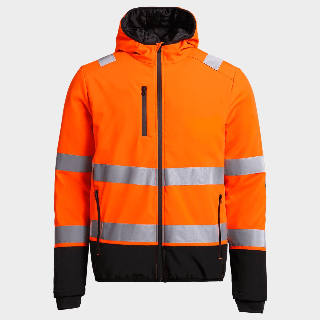 Jachetă de lucru căptușită REEF PAD HV SOFTSHELL ORANGE - 1