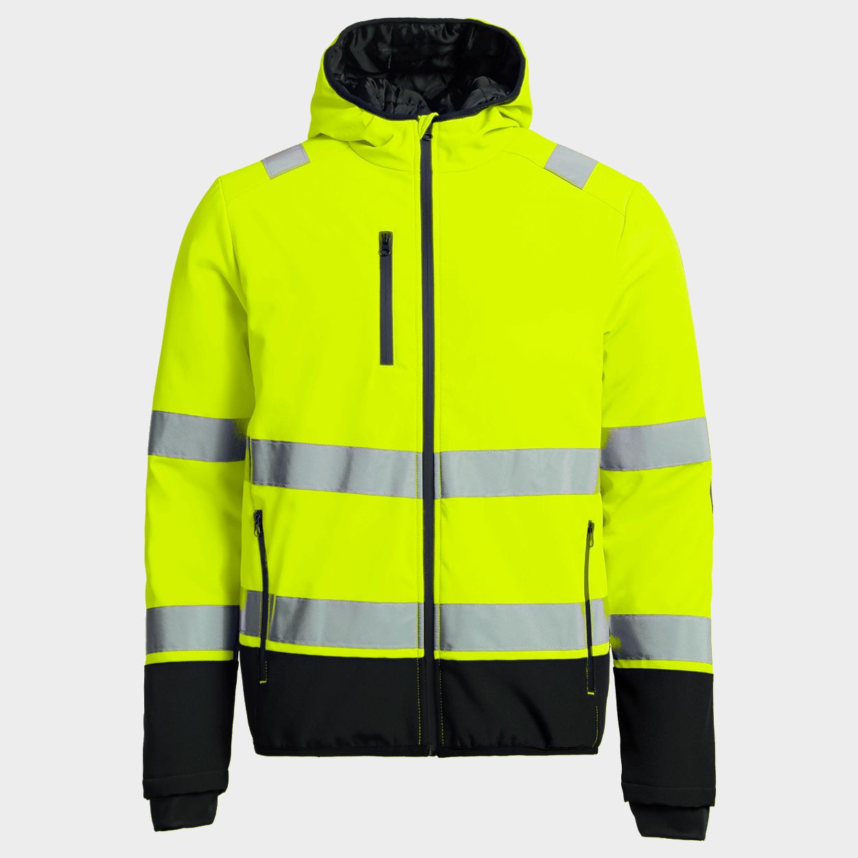 Jachetă de lucru căptușită REEF PAD HV SOFTSHELL YELLOW - 1