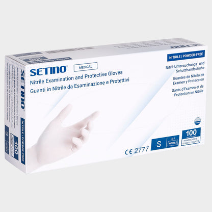 Powder-free nitrile gloves SETINO NITRILE WHITE - 1