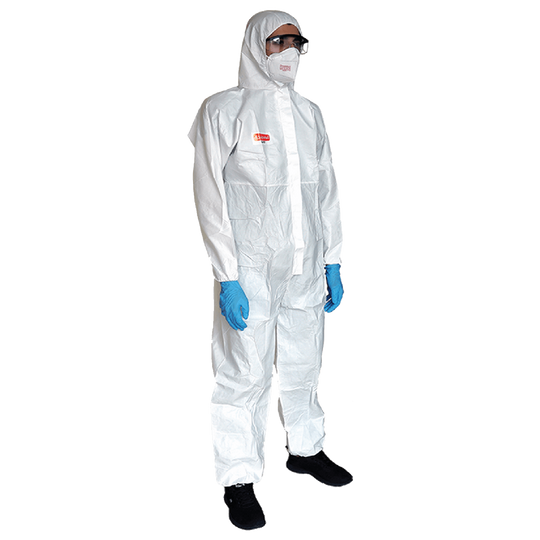 Combinezon de protecție cu glugă COVERALL ALB TYPE 5, 6