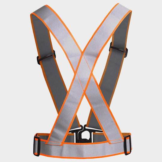 Светлоотразителен колан тип сбруя STENSO REFLECTIVE ELASTIC 2.0 HV ORANGE - 2