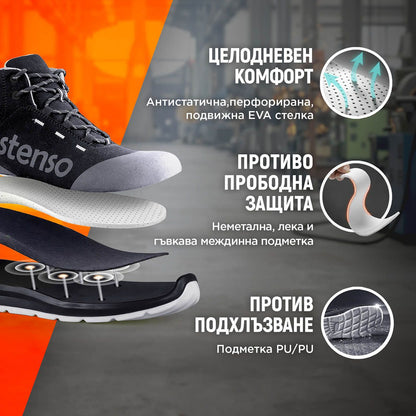 Работни обувки JETT BLACK ANKLE MF S3 - 2