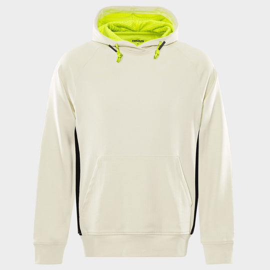 Суитшърт FRISTADS HOODED STRETCH WHITE - 1