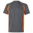 Tricou VELILLA GRI/PORTOCALIU - 1