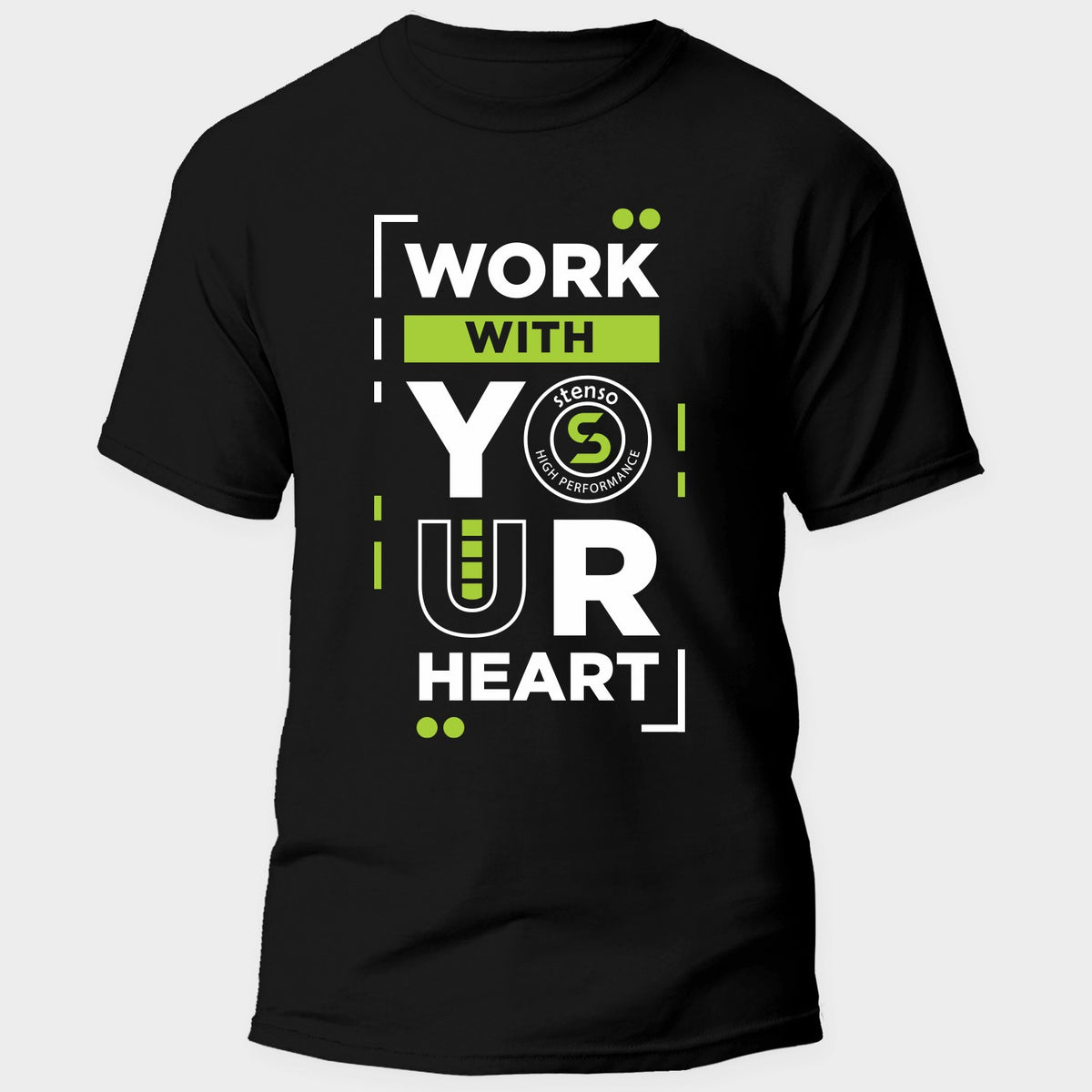 T-shirt with logo PAYPER SUNSET BLACK/GREEN