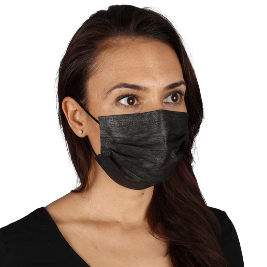 Three-ply medical mask SANI EVO BLACK - TYPE IIR - 50 pcs - 2
