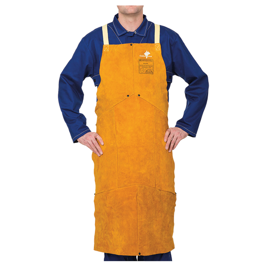 Welding apron WELDAS GOLDEN BROWN