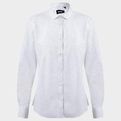 Women's long sleeve shirt VELILLA WHITE - 1