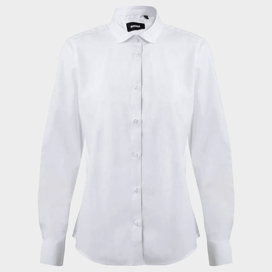 Women's long sleeve shirt VELILLA WHITE - 1