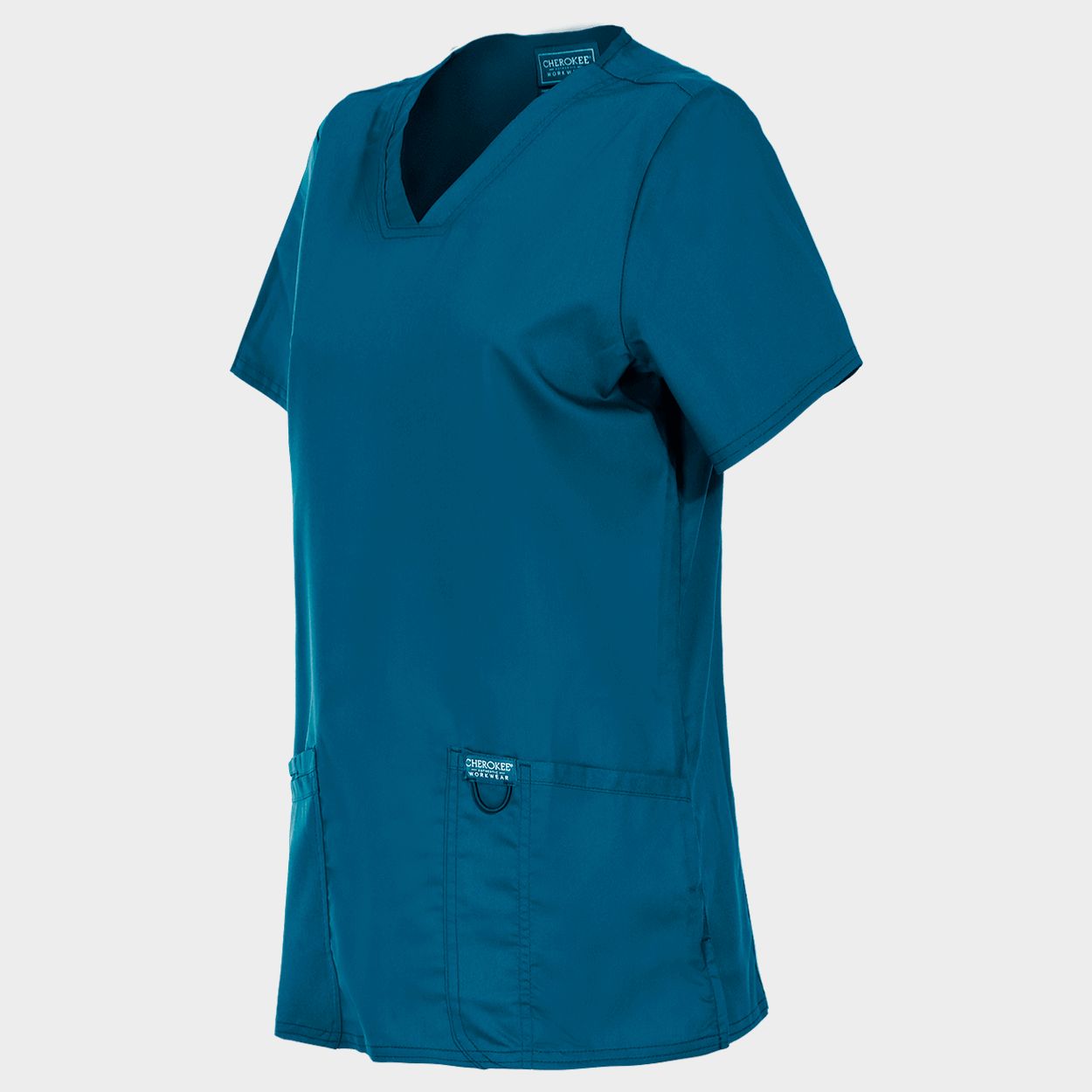 Tunică medicală de damă CHEROKEE V-NECK CARIBBEAN BLUE WWE620 - 3