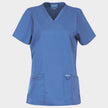 Tunică medicală de damă CHEROKEE V-NECK ALBASTRU DESCHIS WWE620 - 1