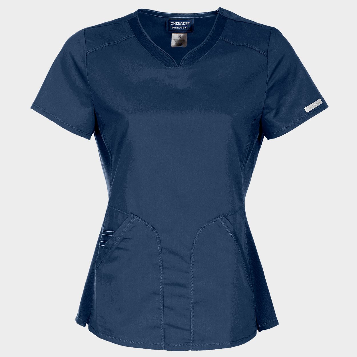 Tunică medicală de bărbat CHEROKEE V-NECK ALBASTRU ÎNCHIS WWE601 - 1