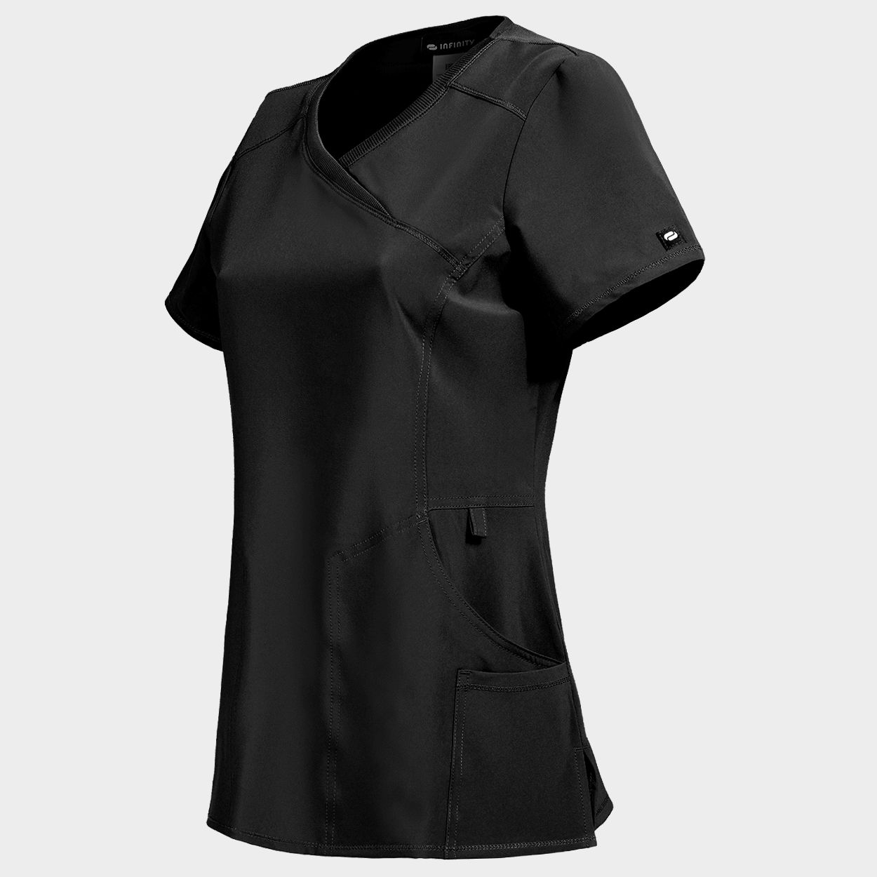 Tunică medicală pentru femei CHEROKEE WRAP NEGRU CKE2625A - 3