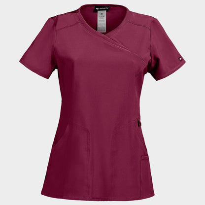 Tunică medicală pentru femei CHEROKEE WRAP VIȘINIU CKE2625A - 1