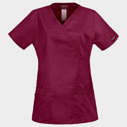 Tunică medicală pentru femei CHEROKEE WRAP VIȘINIU WWE4728 - 1